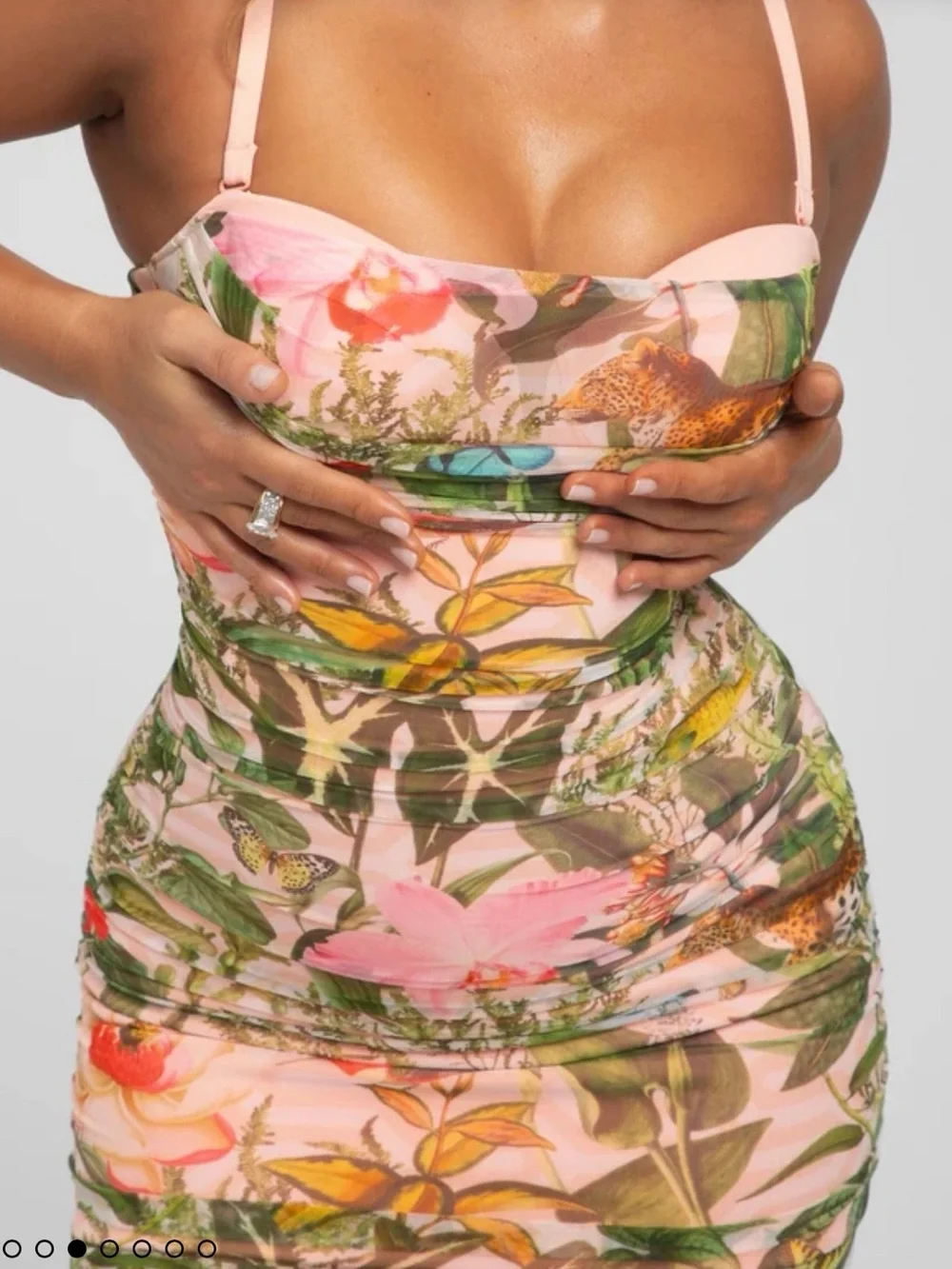 Floral Sweetie mesh column dress
